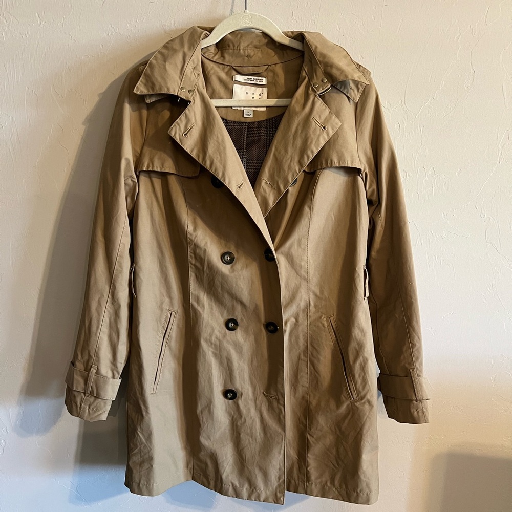 A New Day Tan Trench Coat size Large